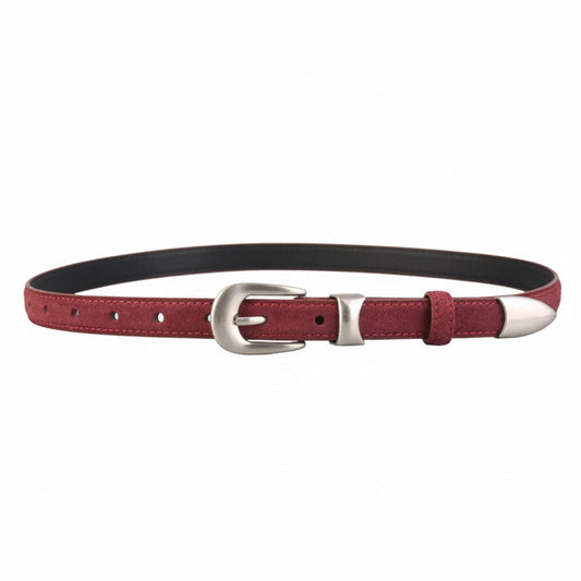 Skinny Belt with Silver Buckle