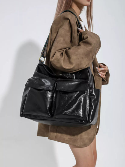 Adjustable Strap Multi Pocket Handbag