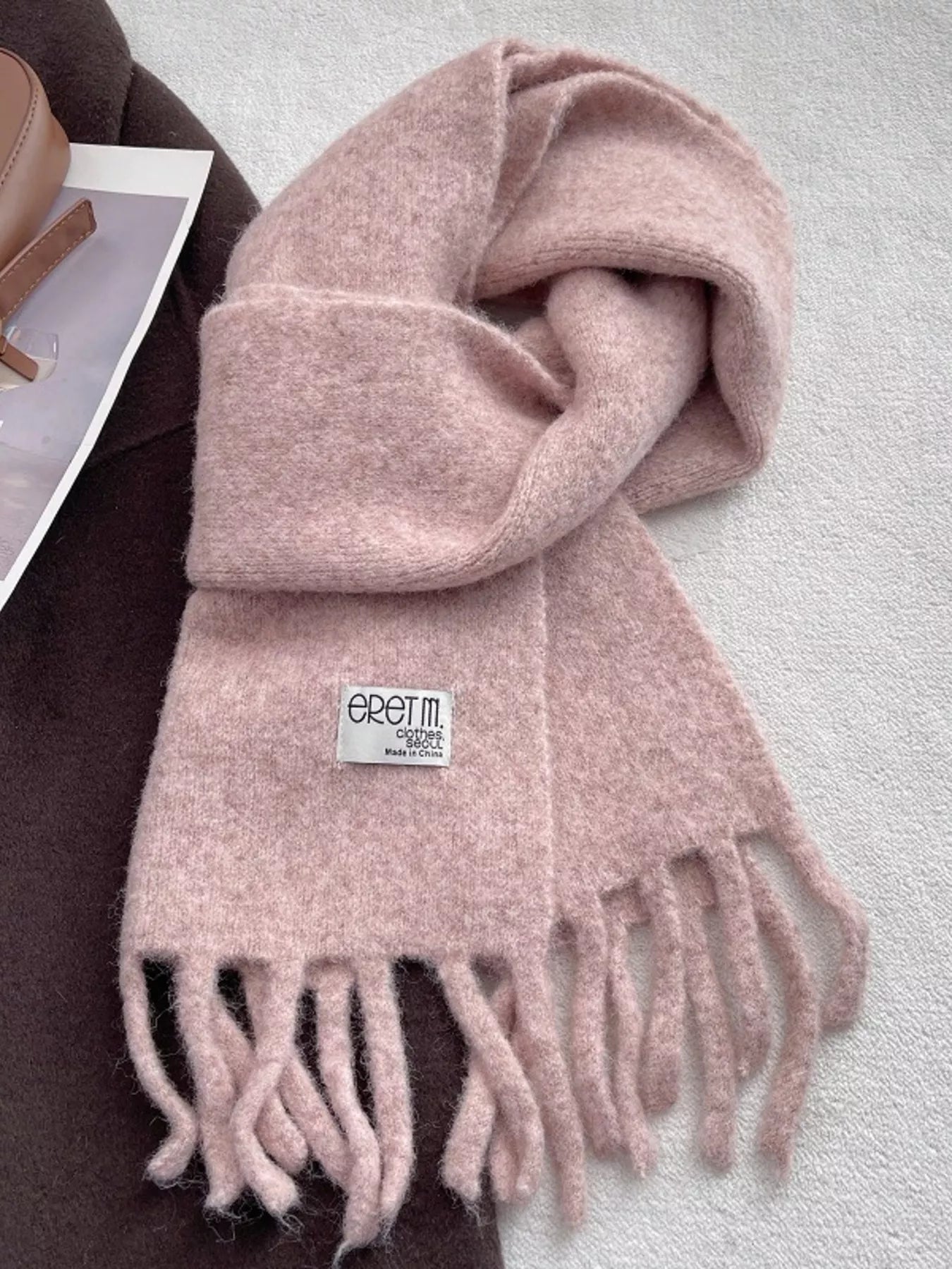 Fringe Solid Color Scarf
