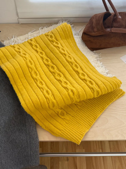 Textured Knit Winter Scarf