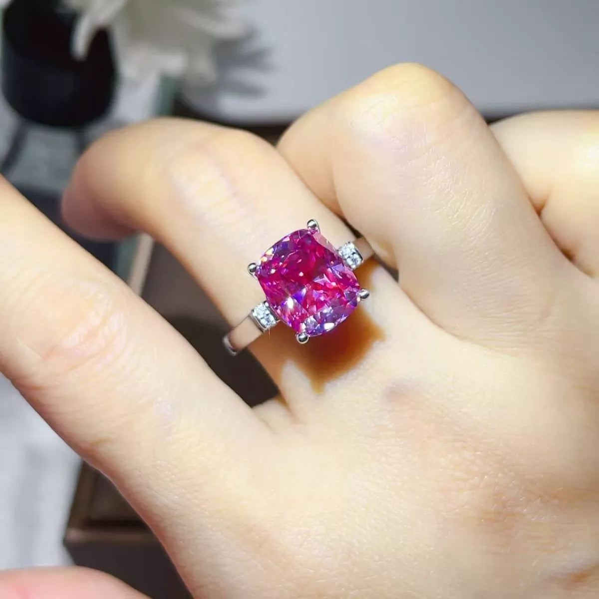5 Carat Moissanite 925 Sterling Silver Ring