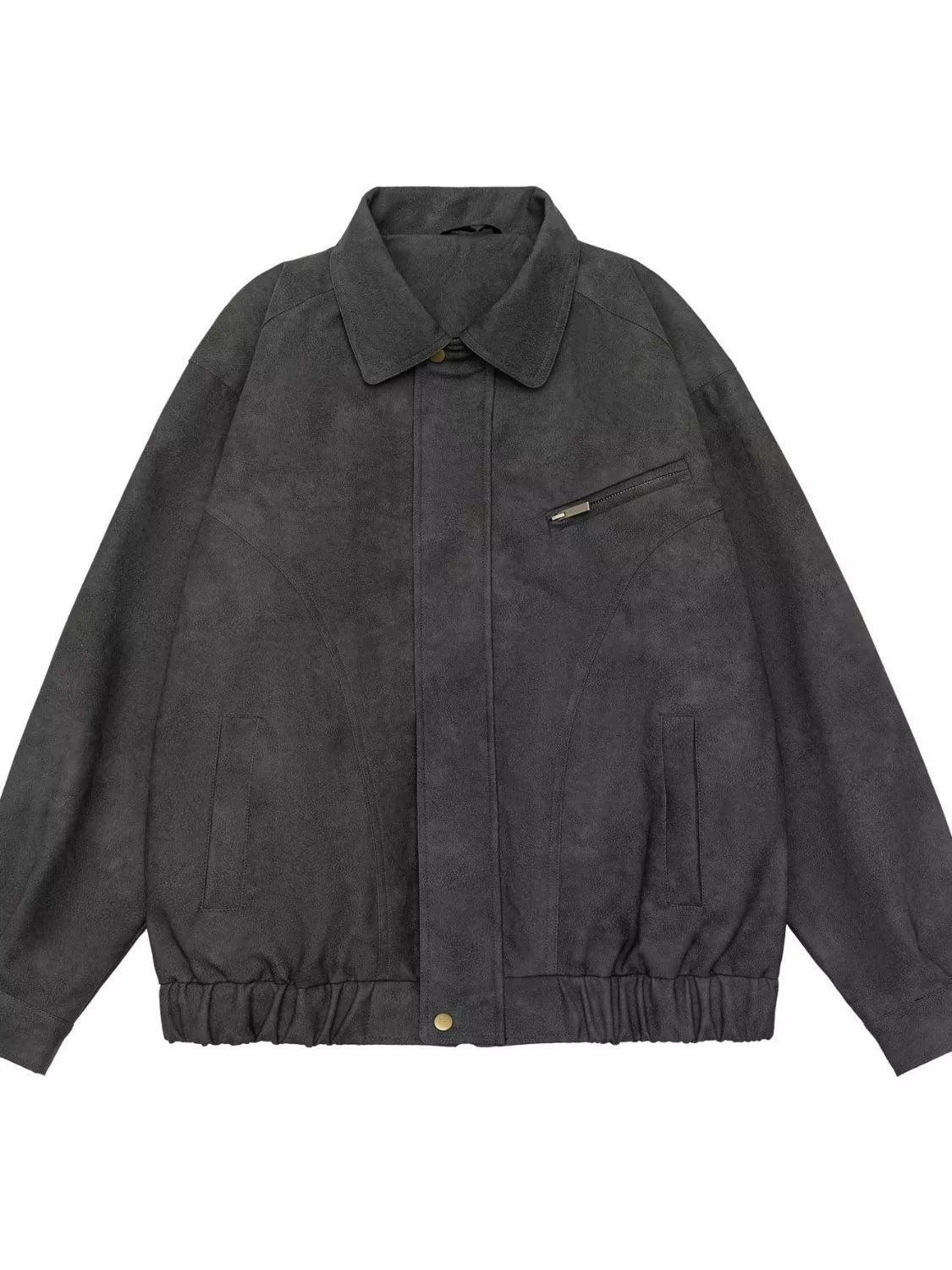 Men's Plus Size Vintage Style Zip Up Jacket