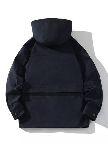 Men's Plus Size Zip Up Hooded Jacket