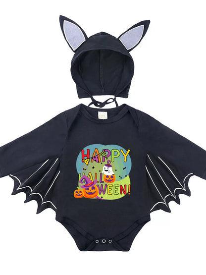 Children's Halloween Bat Bodysuit & Hat Costume Set