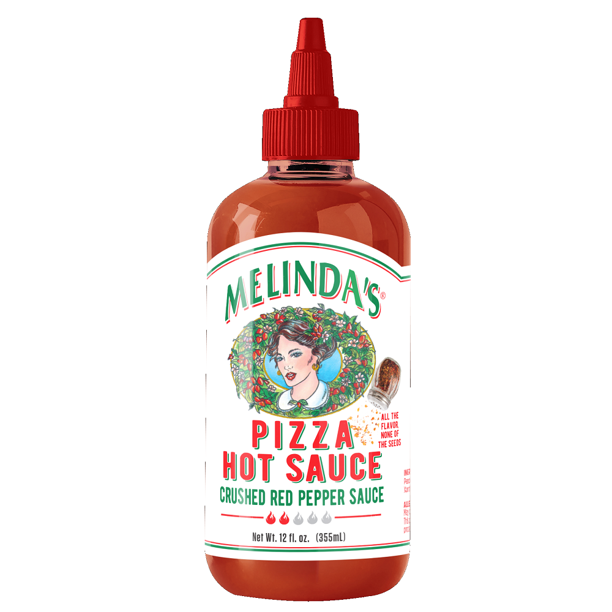 Melinda's Pizza Hot Sauce, Gluten-Free, Award-Winning, Case of 6 (12 oz)