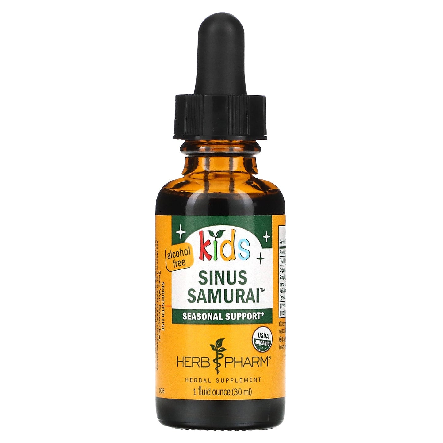 Herb Pharm Kids Sinus Samurai Alcohol-Free Liquid Herbal Formula, Organic
