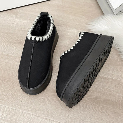 Fleece-Lined Winter Ankle Boots