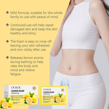 OUHOE Herbal Lemon Bath Soap Gently Cleanses Smooth Body And Skin With Refreshing Oil-Controlling Cleansing Soap