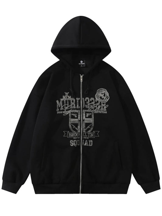 Men's Zip-Up Hooded Jacket