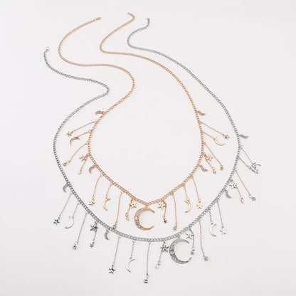 Moon & Star Charm Necklace