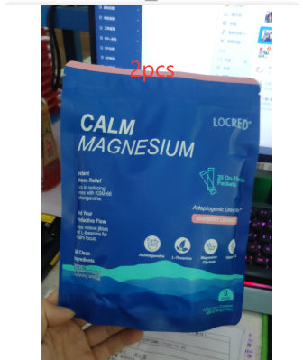 Magnesium Glycinate Calm Stable Drink Mix, Raspberry Lemon Flavor, Stress Sleep Support Powder Packets, 20 On-The-Go Packets