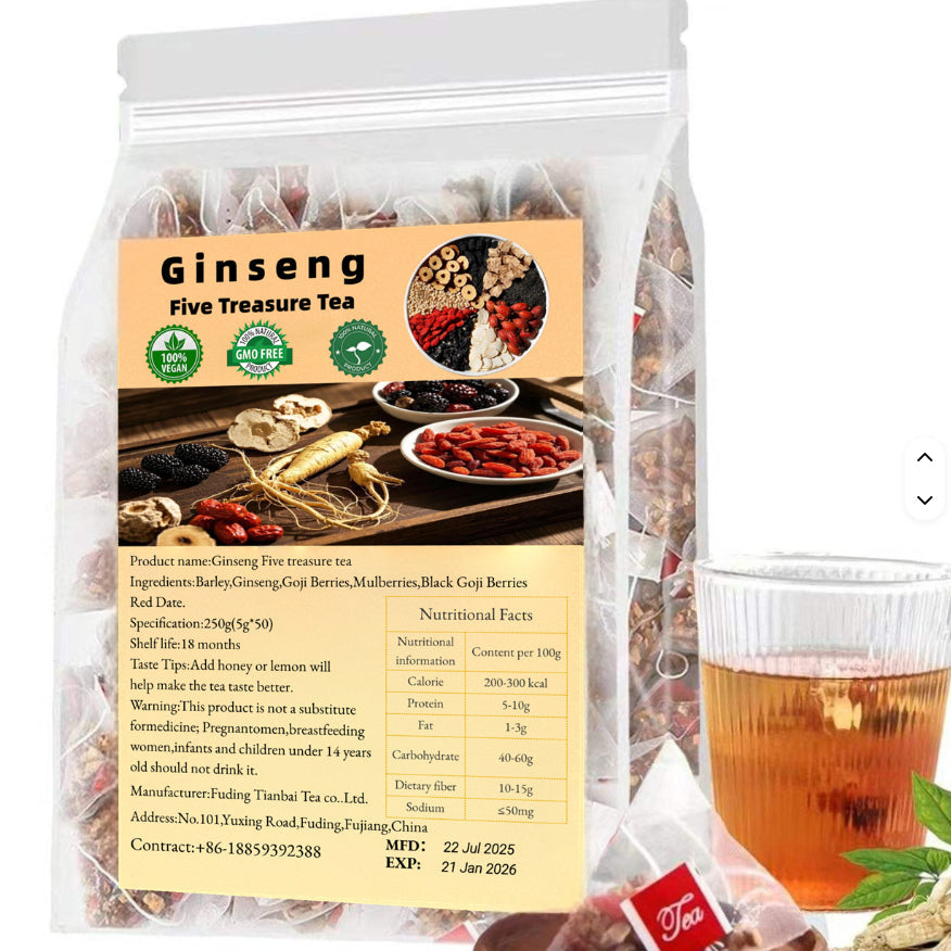 Ginseng Flavored Tea Bagged And Bottled High-grade