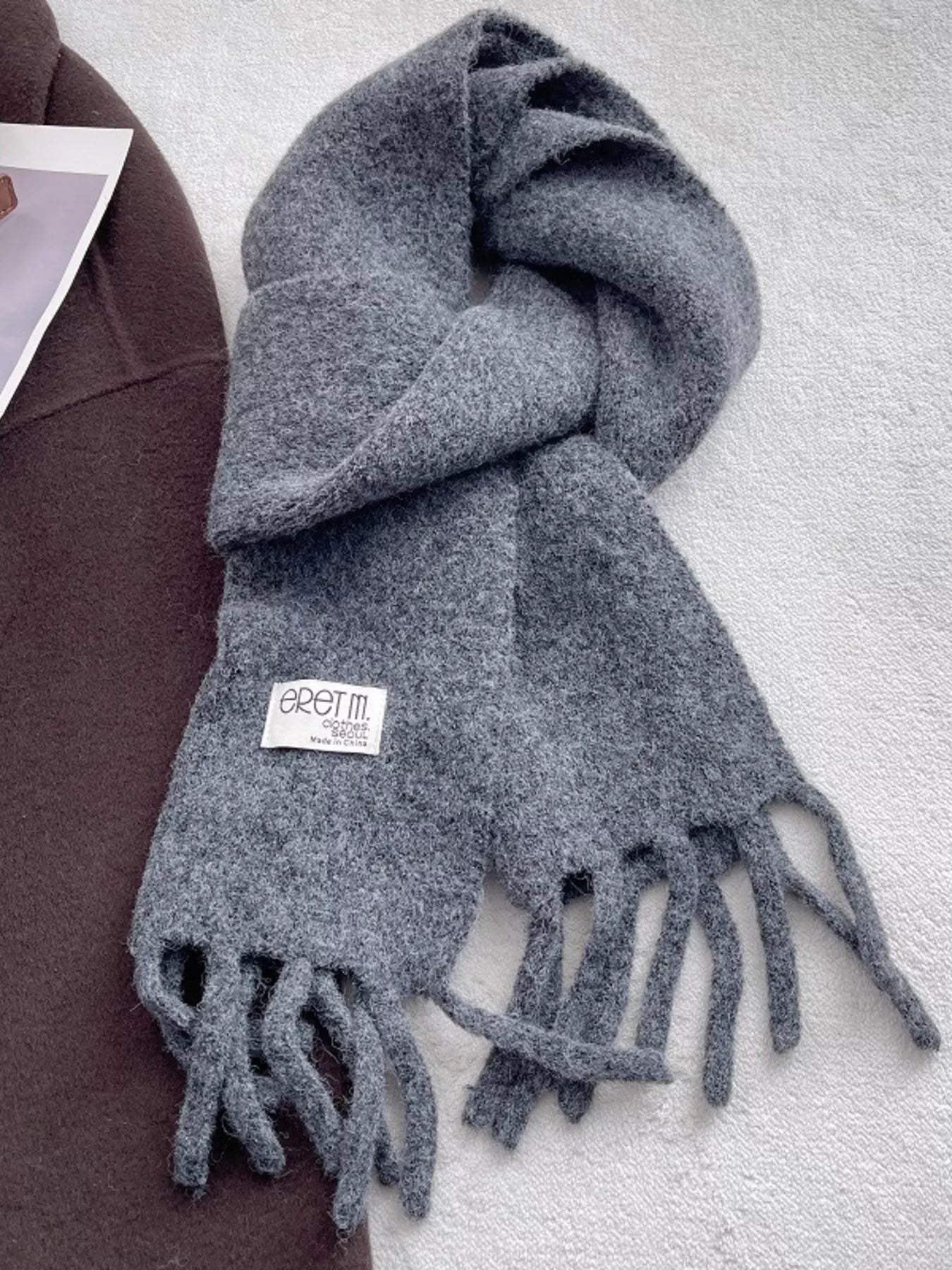 Fringe Solid Color Scarf