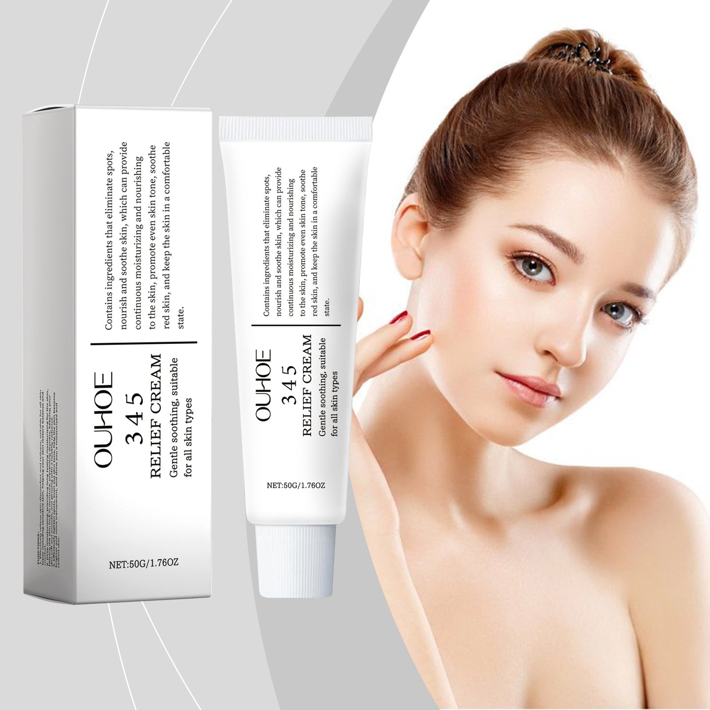 OUHOE Brightening Moisturizing Cream Gently Moisturizes Facial Skin, Hydrates, Nourishes, Nourishes, Tender And Soft