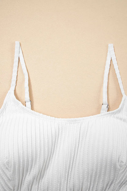 Textured Contrast Banding Bikini High Waist 2pcs Swimsuit