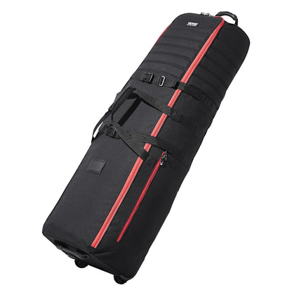 Golf Travel Bag, Outdoors Soft-Sided Golf Travel Cover Case, Heavy Duty Nylon Wear-Resistant, Padded Golf Luggage Case Cover With Wheels, Foldable Golf Club Storage Bag For Airlines
