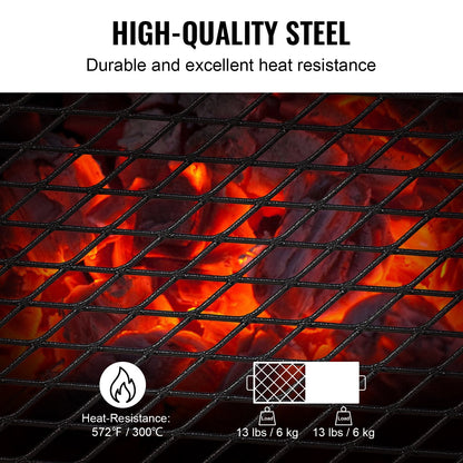 VEVOR Folding Campfire Grill, Heavy Duty Steel Mesh Grate, 22.4 Portable Camping Grates Over Fire Pit, Camp Fire Cooking Equipment With Legs Carrying Bag, Grilling Rack For Outdoor Open Flame Cooking