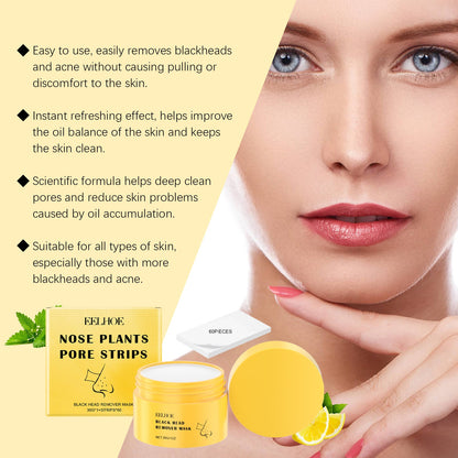 EELHOE Blackhead Cleansing Nose Patch Gently Cleanses T Zone Pores, Acne Moisturizes Skin And Tears Nose Mask