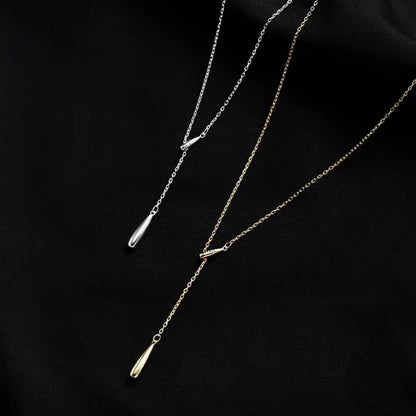925 Sterling Silver Y-Shaped Pendant Necklace