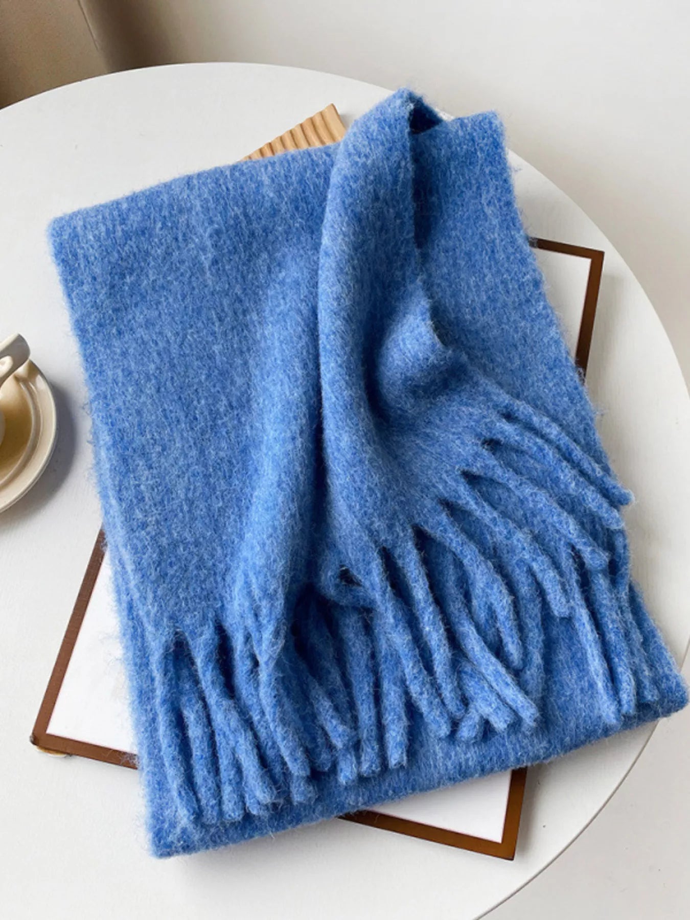 Fringe Solid Color Scarf