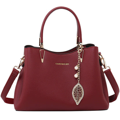 Top-Handle Leather Handbag
