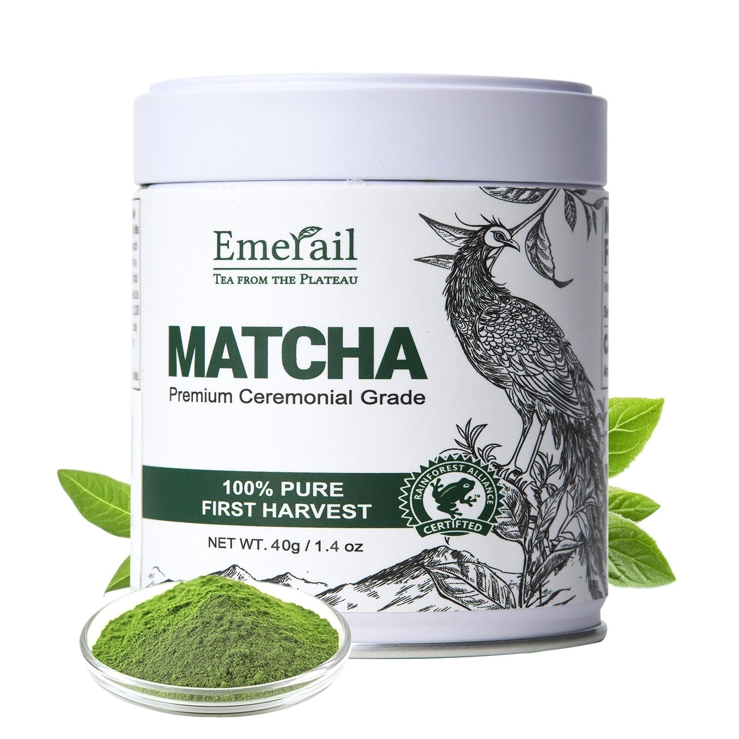 Matcha--Ceremonial Grade Matcha Green Tea Powder,Premium First Harvest Unsweetened,1 0 0 Pure Matcha ForLattes,Smoothies,and Baking  40g  1.4oz-Ships From US-Tea-Coffee Mate