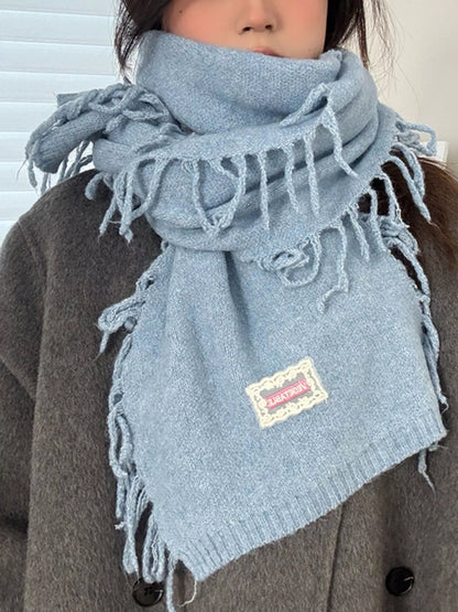 Knitted Fringe Scarf