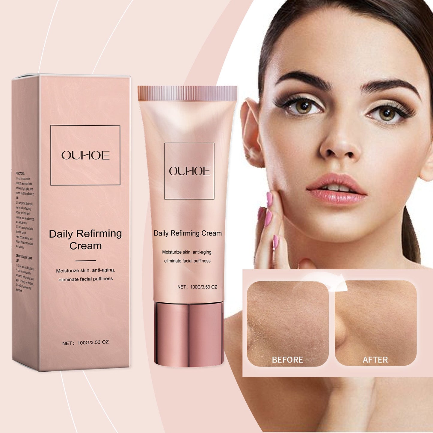 OUHOE Facial Care Cream Moisturizes And Moisturizes Facial Skin Daily Skincare Beauty Moisturizing And Brightening Care Cream