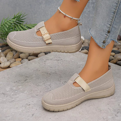Round Toe Platform Slip-Ons