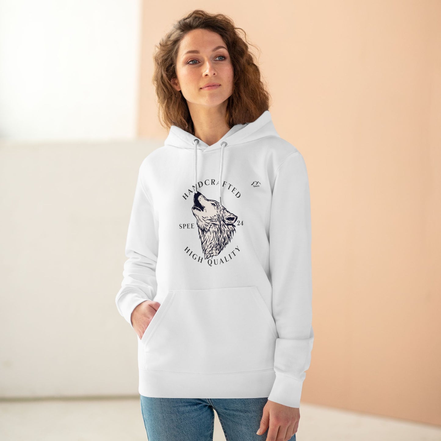 HD-052ML-24 Howling Wolf Hoodie Wolf Art Wilderness Howl Design