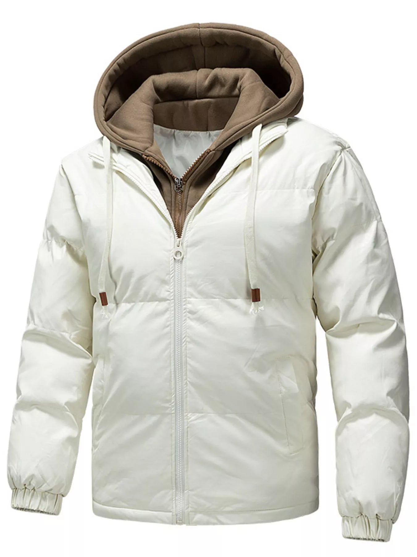 Men's Plus Size Zip Up Long Sleeve Hooded Jacket