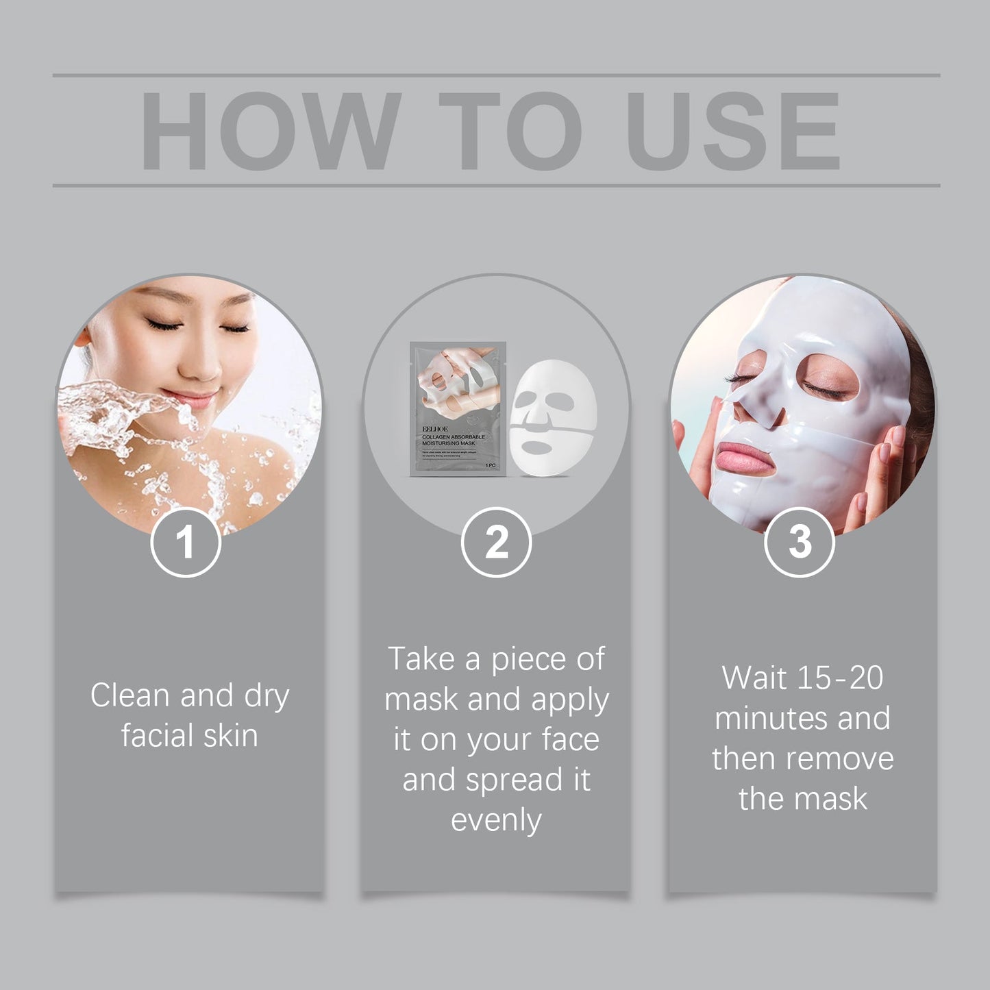 EELHOE  Collagen Moisturizing Mask (Bag) Skin Moisturizing And Hydrating Skin Care Patch Nourishing Mask