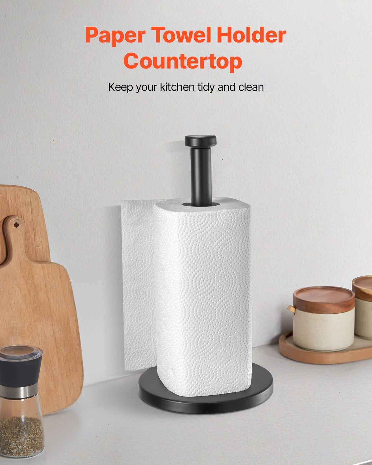 Paper Towel Holder Countertop Stainless Steel Paper Towel Stand For Kitchen