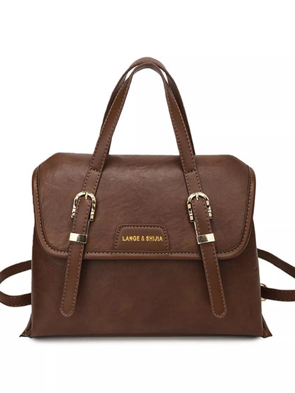 Leather Flap Backpack Bag