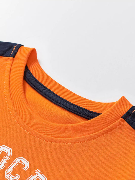 Children's Round Neck Top and Shorts Set