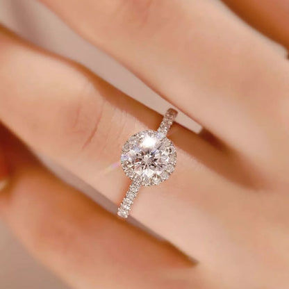 2 Carat Moissanite 925 Sterling Silver Ring