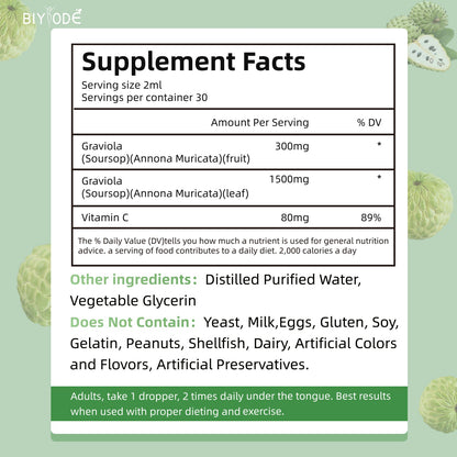 Soursop Graviola Drops In-Stock Ready To Ship BIYODE Wholesale & Customizable