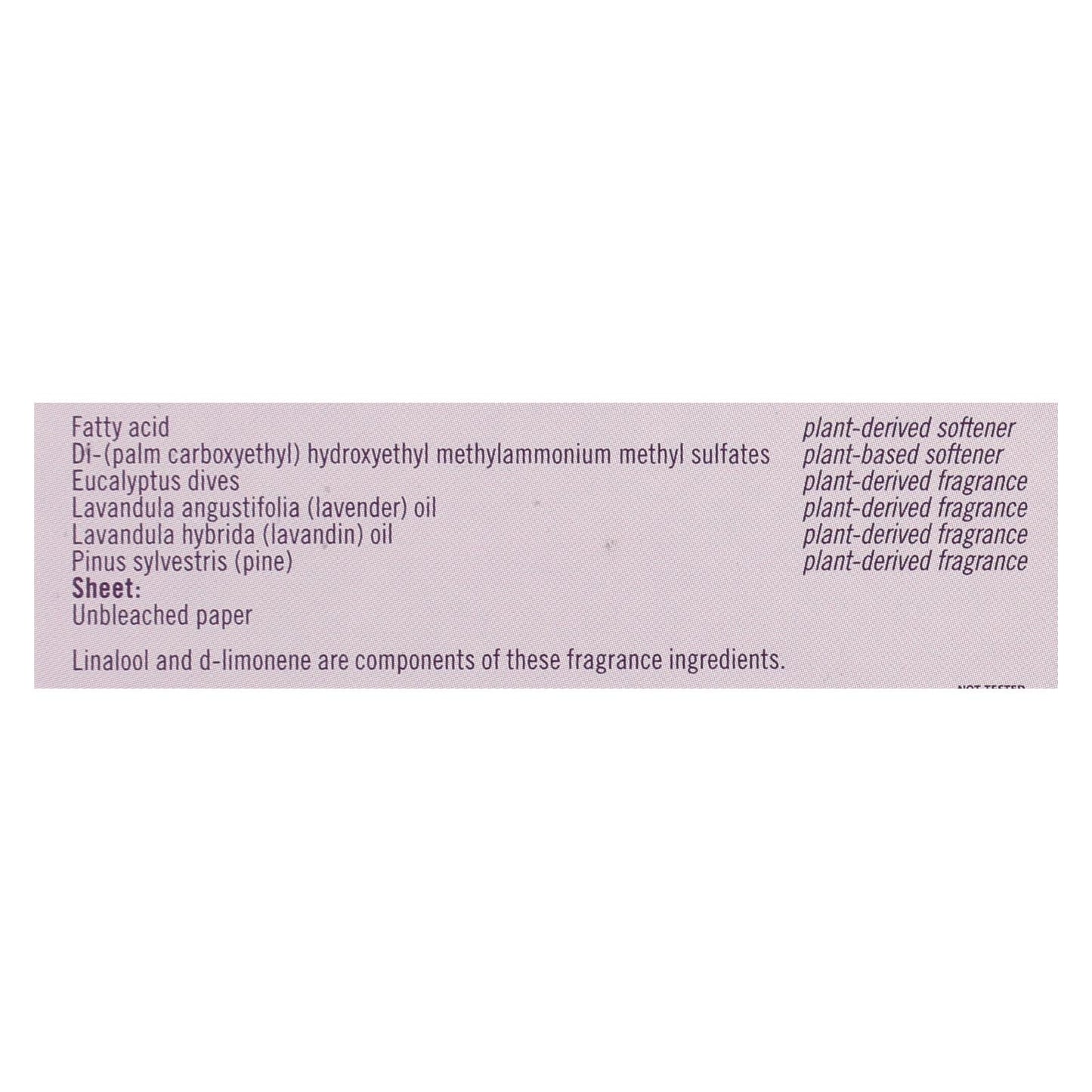 Seventh Generation Eucalyptus & Lavender Fabric Softener Sheets (Pack of 4)