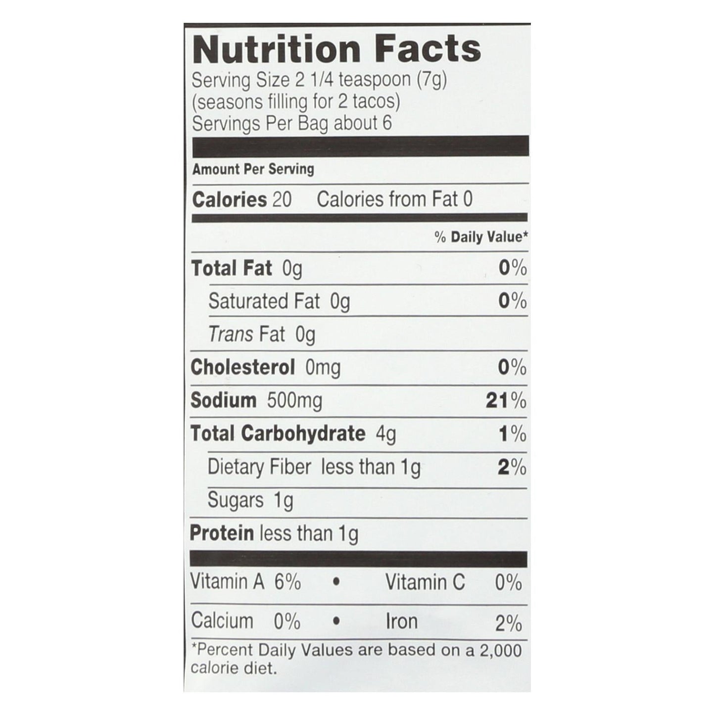Garden of Eatin' Taco Seasoning Mix, 1.4 oz, Pack of 12