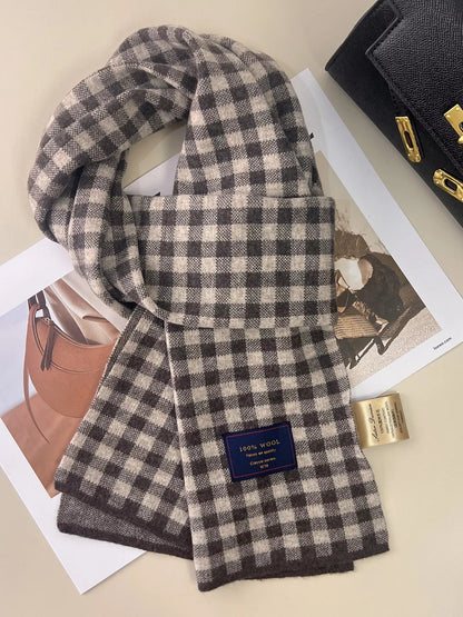 100% Wool Plaid Scarf