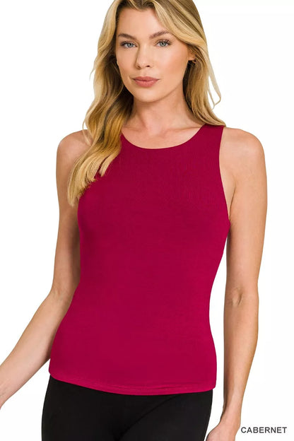 Premium Rayon Double Layered Round Neck Tank Top