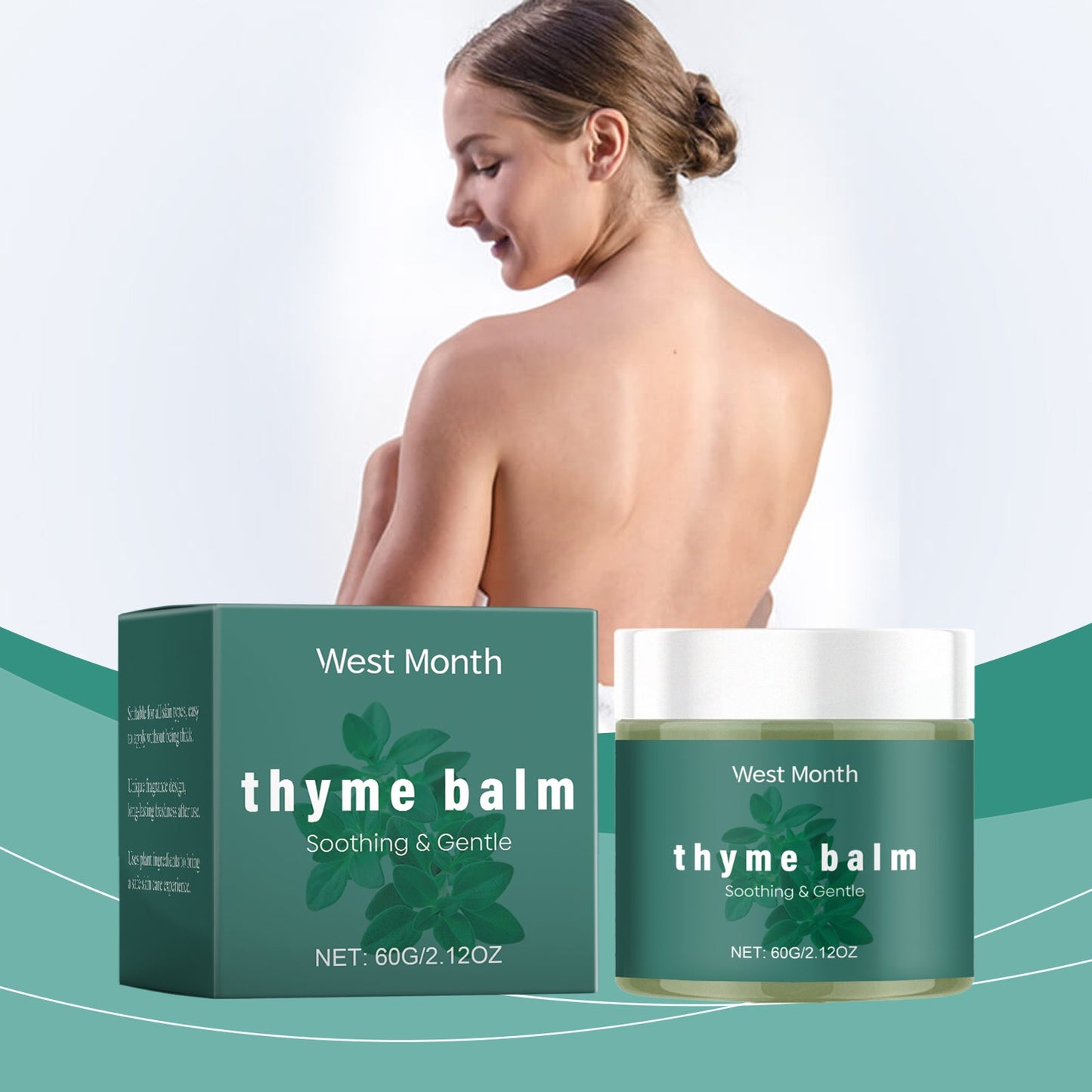 West&Month Body Thyme Cream Plant Essence Moisturizes And Moisturizes Skin Daily Body Care Cream