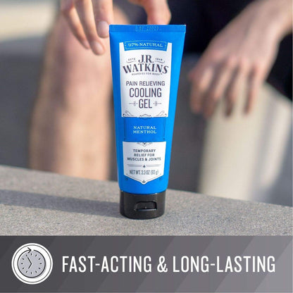 J.R. Watkins Deep Muscle Cooling Gel for Pain Relief (3.3 Oz.)