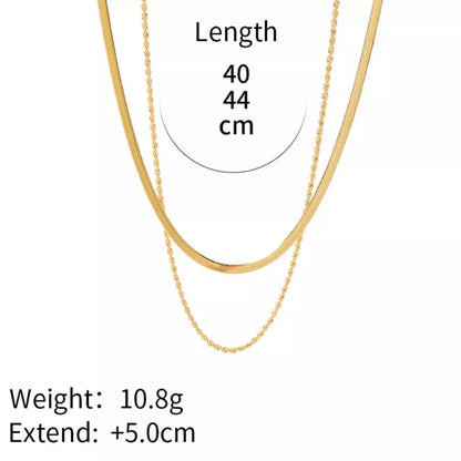 18K Gold-Plated Stainless Steel Layered Necklace