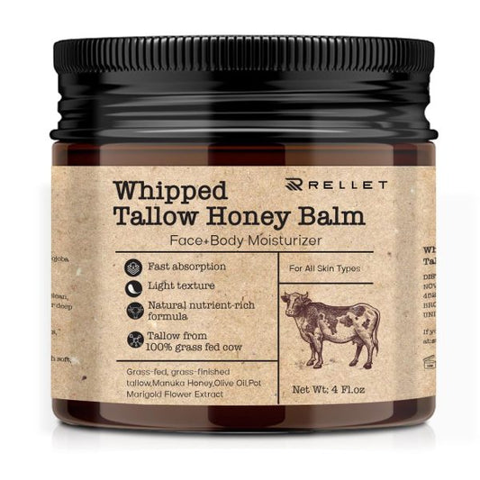 RELLET GLOW Beef Tallow and Honey Balm for Skin