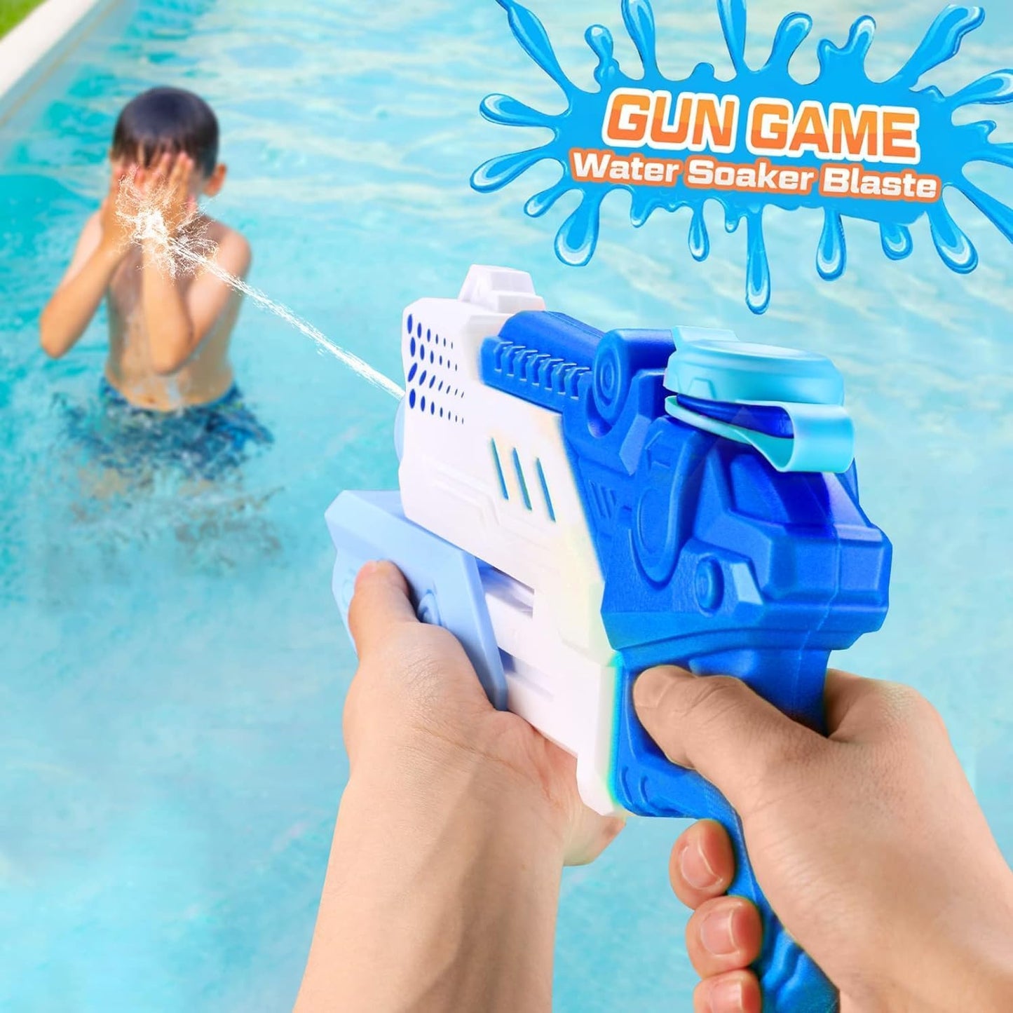 4 Pack Water Guns for Kids Adults - Super Squirt Watergun Soaker Long Shooting R