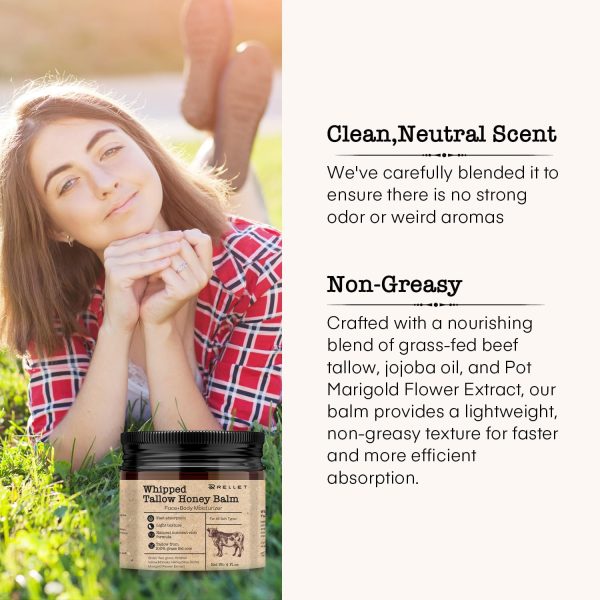 RELLET GLOW Beef Tallow and Honey Balm for Skin