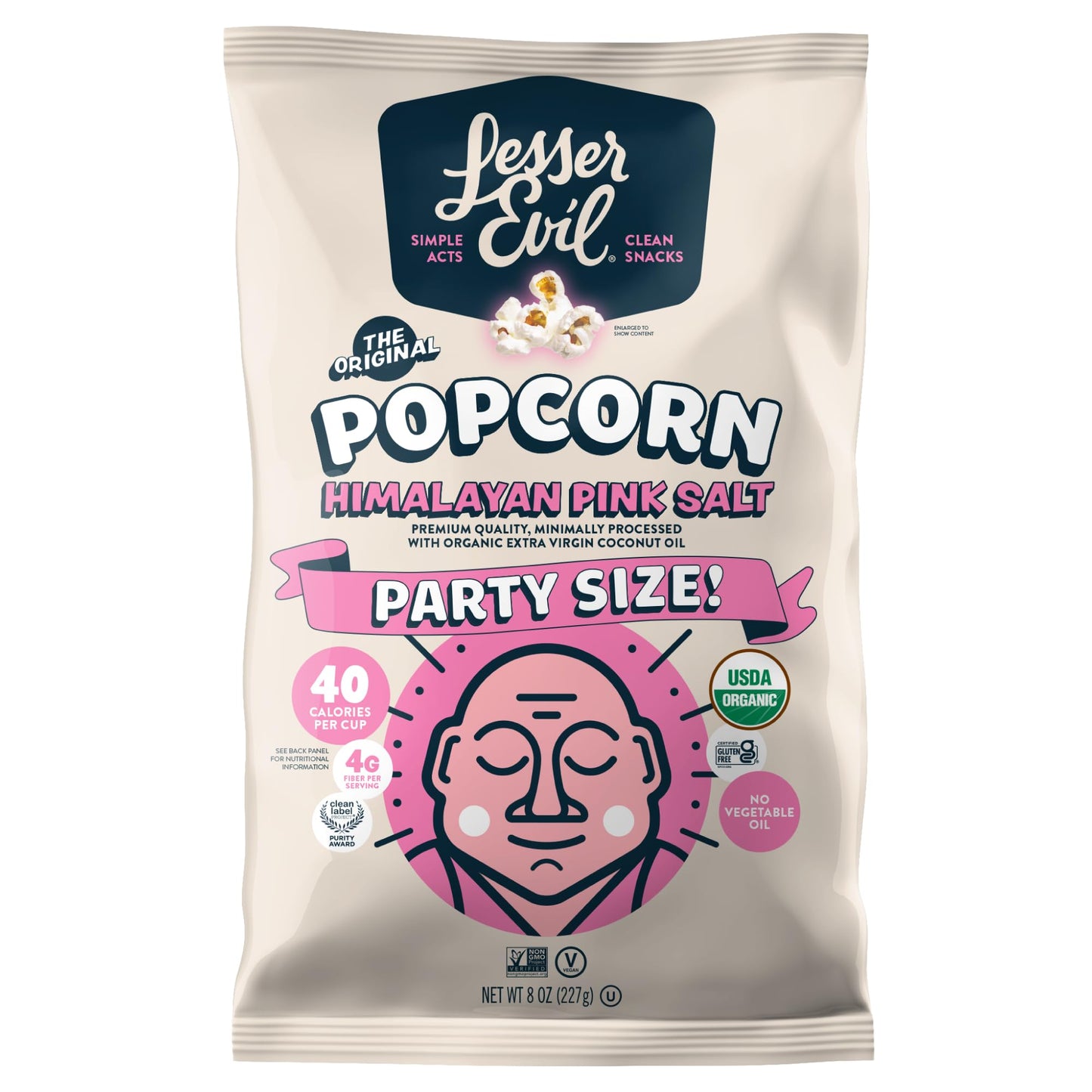 Lesser Evil - Organic Popcorn Homer's Blend, 4.6 oz (Pack of 12) - Gluten-Free Snack