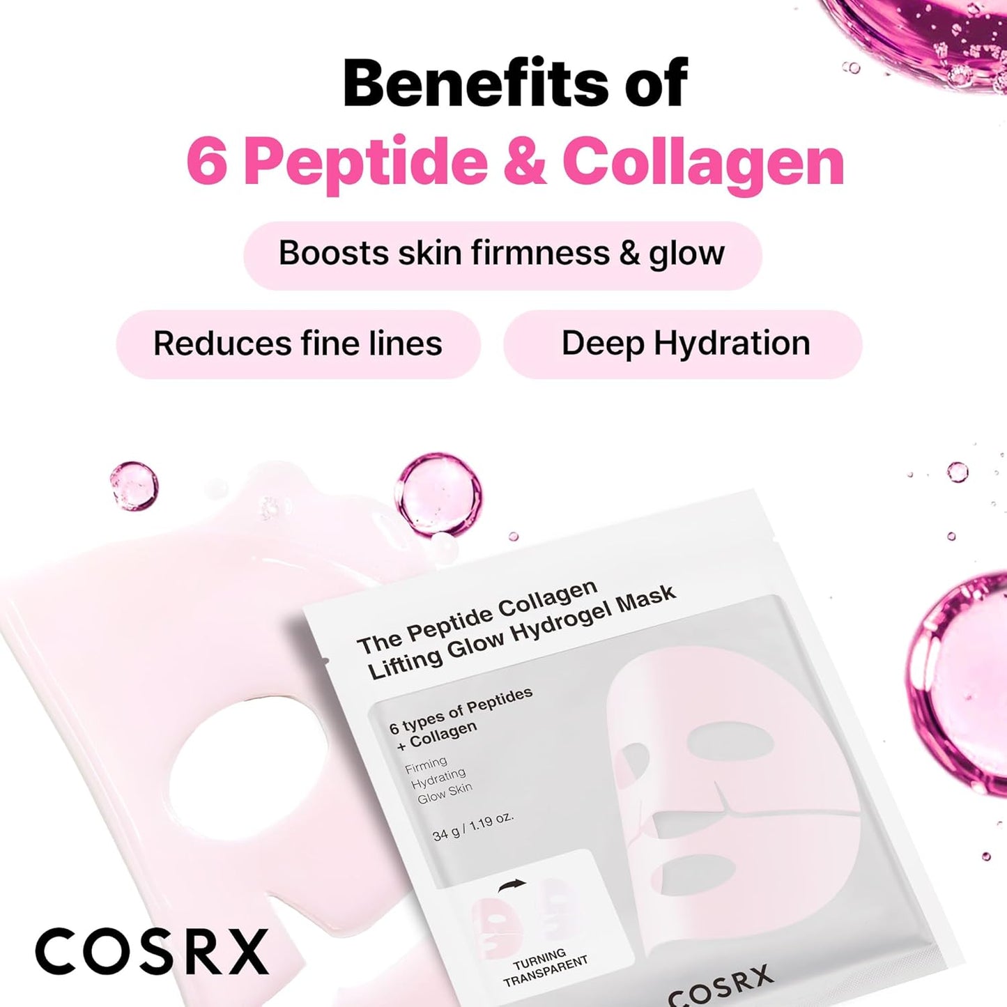 Cosrx The Peptide Collagen Lifting Glow Hydrogel Mask