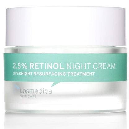 Cosmedica Skincare Retinol Night Cream – Anti Aging Face Moisturizer with Retinol (Vitamin A) & Hyaluronic Acid – Wrinkle Repair Cream for Acne, Fine Lines & Dark Spots – Night Cream for Face, 1.7 oz
